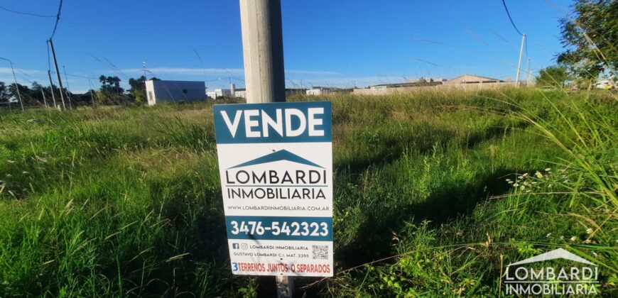 Se Venden 3 terrenos en esquina, juntos o separados en Altos del Carcarañá.